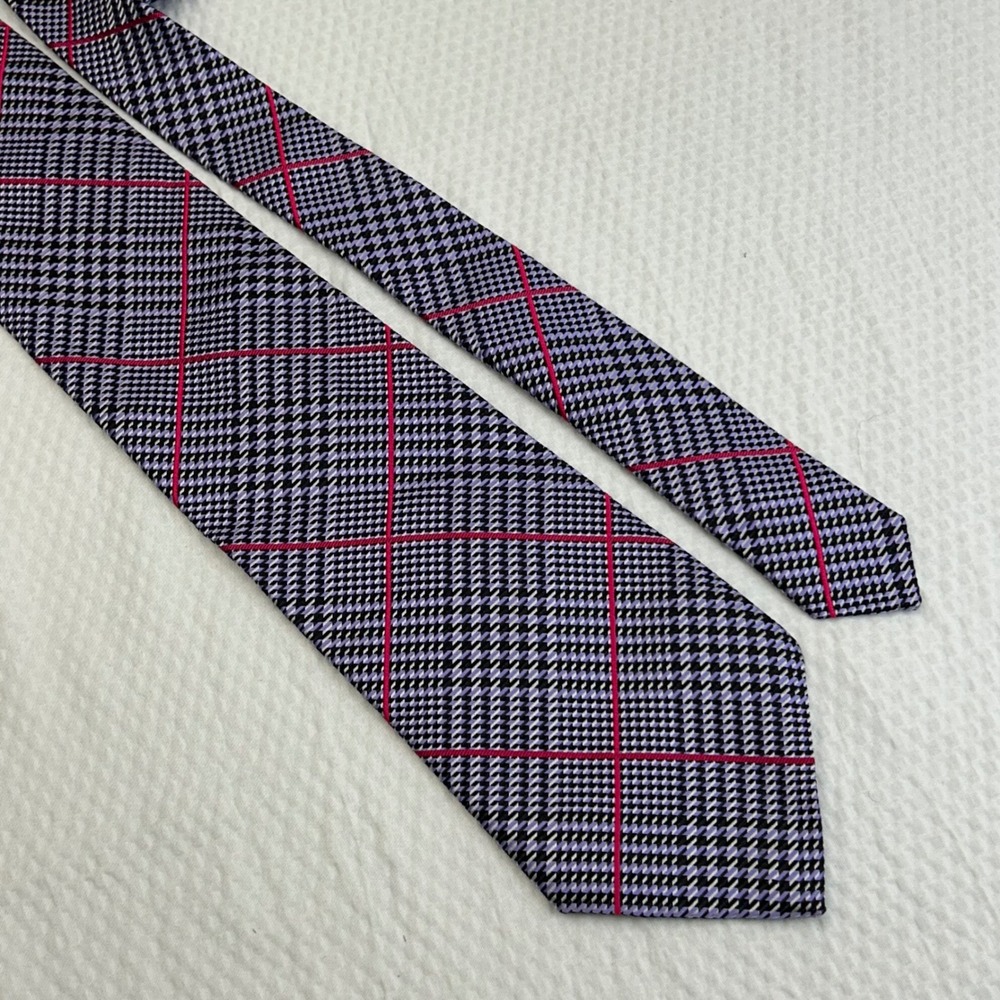 Robert Talbott Best of Class Nordstrom‎ Silk Tie Houndstooth Plaid USA
